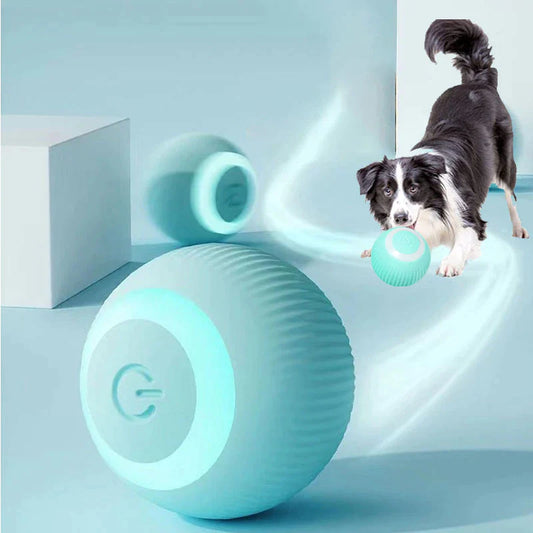 Interactive Electric Dog Toy: Smart Rolling Ball for Cats and Small Dogs - Fun Auto-Moving Pet Game